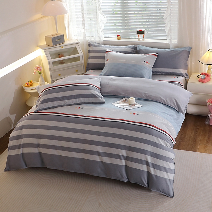 91家纺网 家纺一手货源 找家纺 馨雅家纺 2026新款简欧纯棉印花多规格四件套 沐光