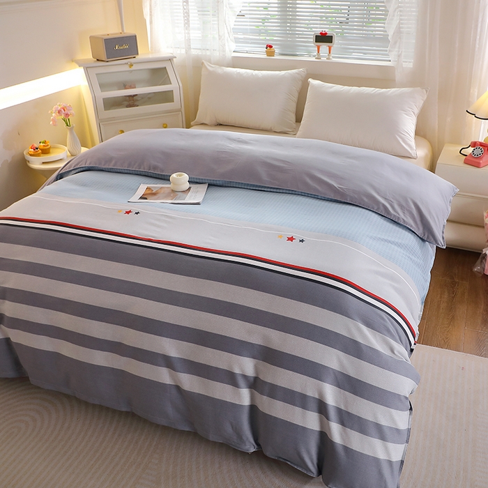 91家纺网 家纺一手货源 找家纺 馨雅家纺 2026新款简欧纯棉印花多规格四件套 沐光