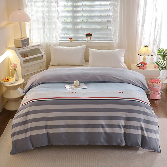 91家纺网 家纺一手货源 找家纺 馨雅家纺 2026新款简欧纯棉印花多规格四件套 沐光