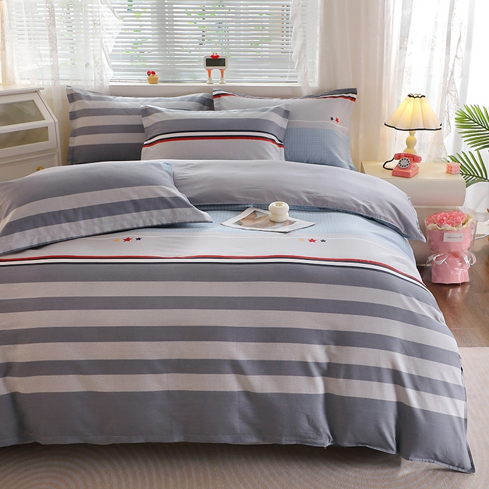 91家纺网 家纺一手货源 找家纺 馨雅家纺 2026新款简欧纯棉印花多规格四件套 沐光