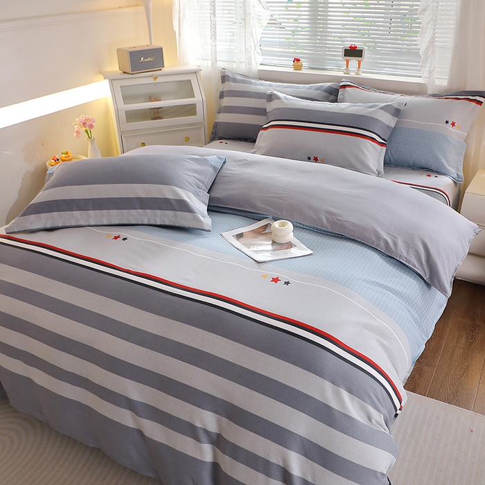 91家纺网 家纺一手货源 找家纺 馨雅家纺 2026新款简欧纯棉印花多规格四件套 沐光