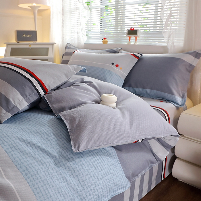 91家纺网 家纺一手货源 找家纺 馨雅家纺 2026新款简欧纯棉印花多规格四件套 沐光