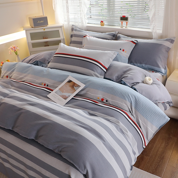 91家纺网 家纺一手货源 找家纺 馨雅家纺 2026新款简欧纯棉印花多规格四件套 沐光