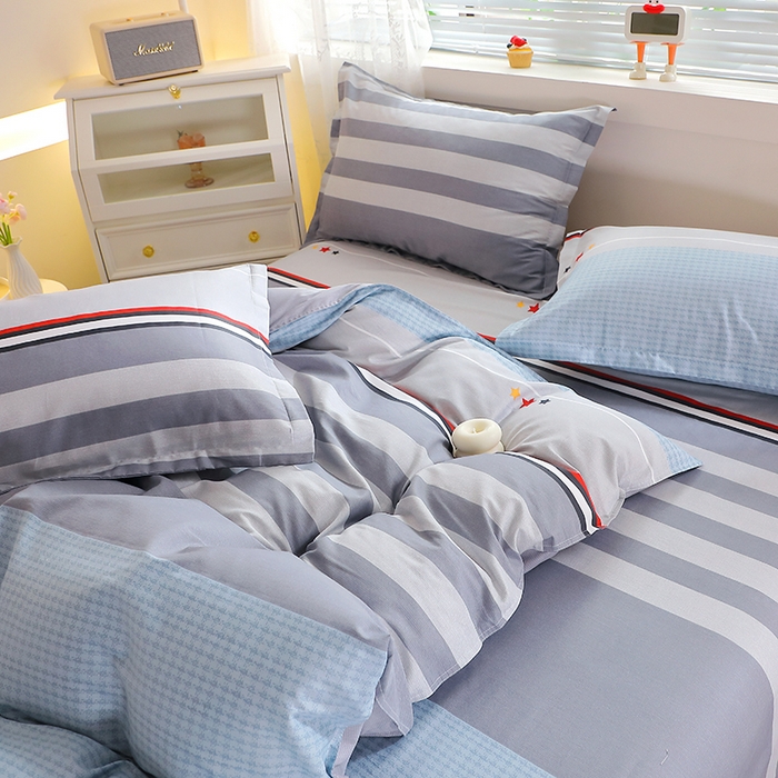 91家纺网 家纺一手货源 找家纺 馨雅家纺 2026新款简欧纯棉印花多规格四件套 沐光