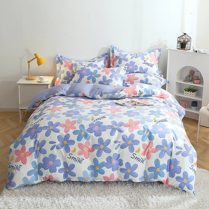 馨雅家纺 2026新款简欧纯棉印花多规格四件套 浅浅花漾