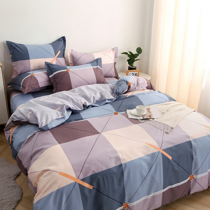 91家纺网 家纺一手货源 找家纺 馨雅家纺 2026新款简欧纯棉印花多规格四件套 简爱