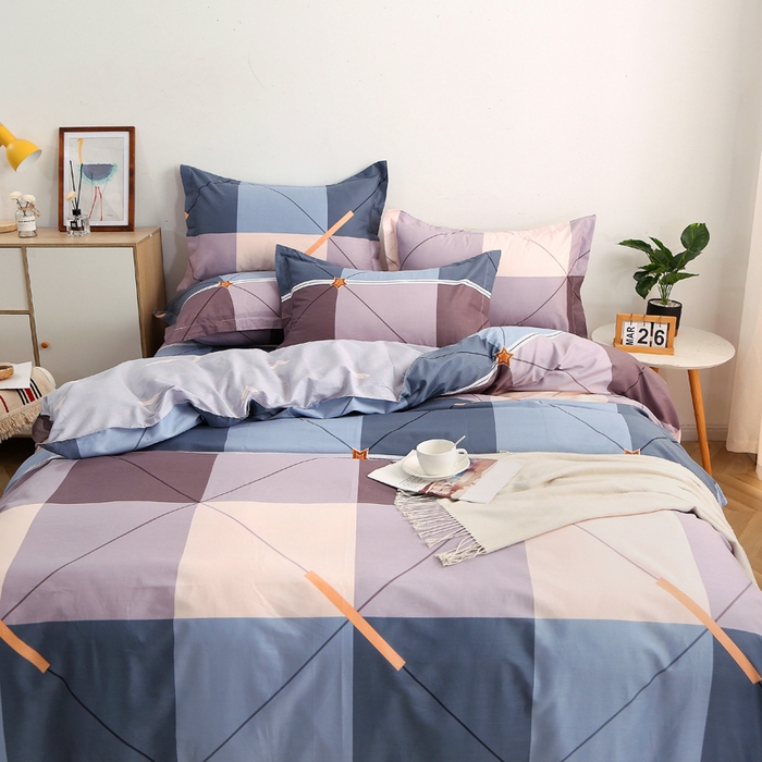 91家纺网 家纺一手货源 找家纺 馨雅家纺 2026新款简欧纯棉印花多规格四件套 简爱