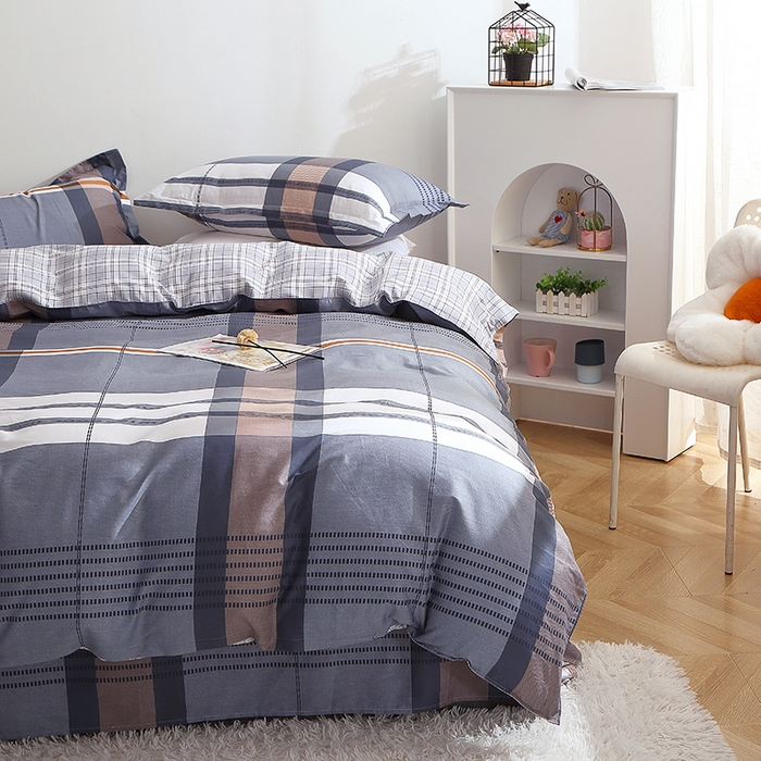 91家纺网 家纺一手货源 找家纺 馨雅家纺 2026新款简欧纯棉印花多规格四件套 汤布朗