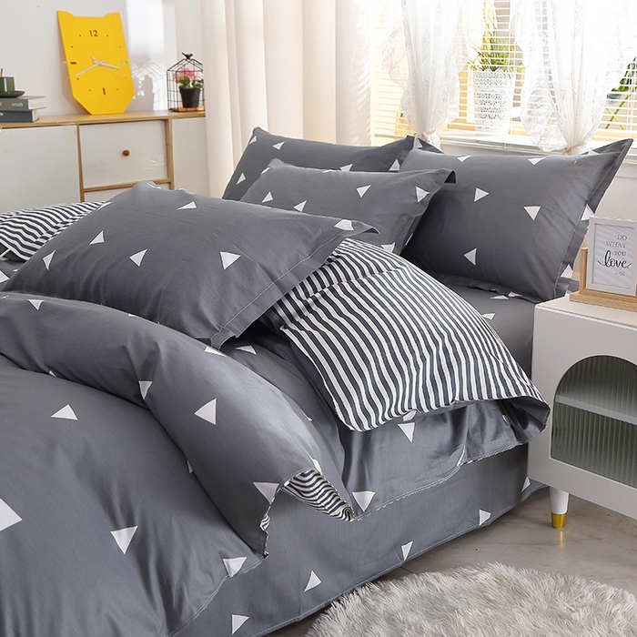 91家纺网 家纺一手货源 找家纺 馨雅家纺 2026新款简欧纯棉印花多规格四件套 爱巢