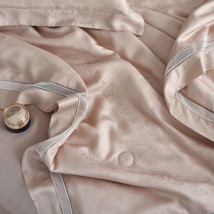 91家纺网 家纺一手货源 找家纺 丽笙被芯 2026新款兰精天丝提花蚕宝夏被夏凉被空调被 岚朵粉