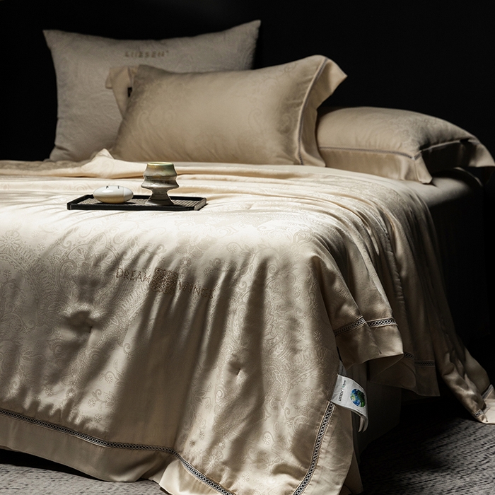 91家纺网 家纺一手货源 找家纺 丽笙被芯 2026新款兰精天丝提花蚕宝夏被夏凉被空调被 铭欣