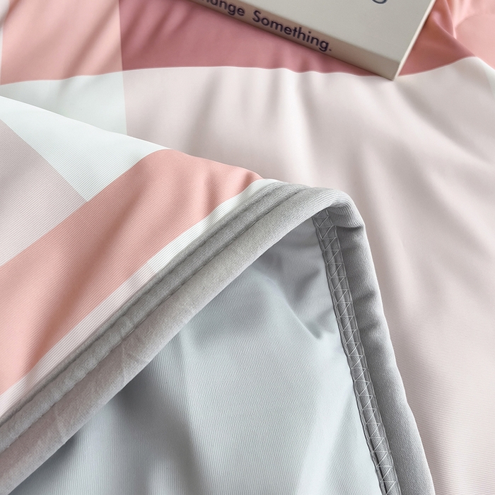 91家纺网 家纺一手货源 找家纺 世纪绒品 2026新款A类印花凉感丝夏被夏凉被空调被 豆沙格