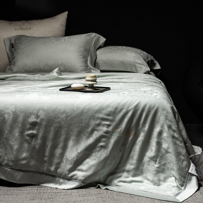 91家纺网 家纺一手货源 找家纺 丽笙被芯 2026新款兰精天丝提花蚕宝夏被夏凉被空调被 莫尔纳