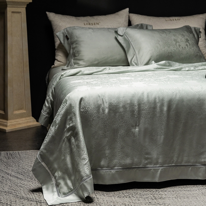 91家纺网 家纺一手货源 找家纺 丽笙被芯 2026新款兰精天丝提花蚕宝夏被夏凉被空调被 莫尔纳