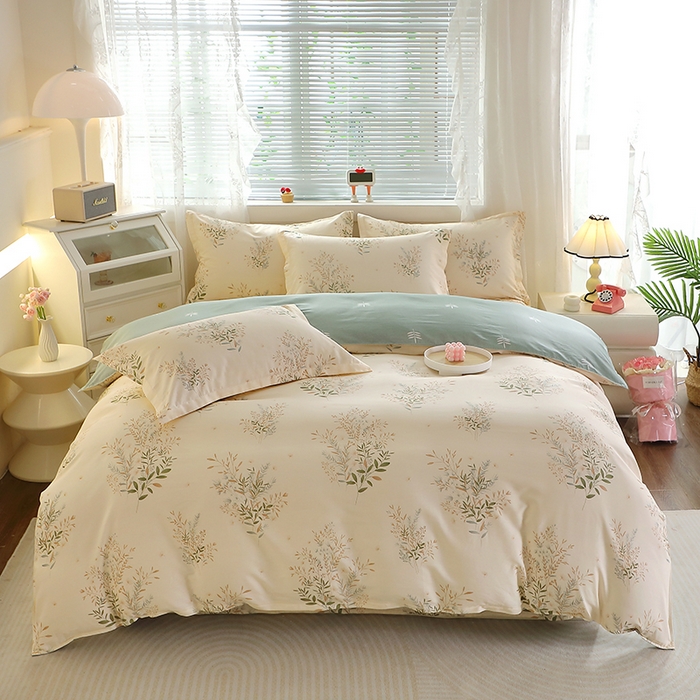 馨雅家纺 2026新款简欧纯棉印花多规格四件套 浅影摇曳