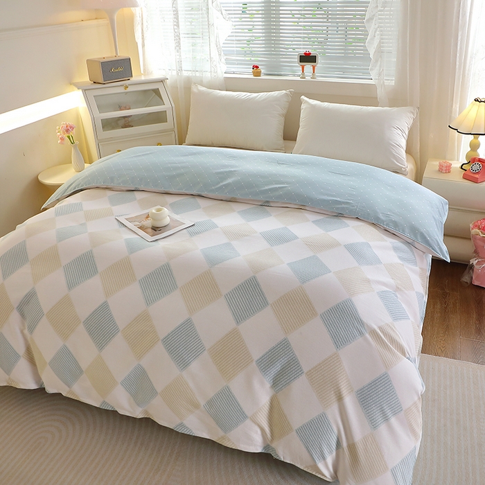 91家纺网 家纺一手货源 找家纺 馨雅家纺 2026新款简欧纯棉印花多规格四件套 瑞吉斯-兰