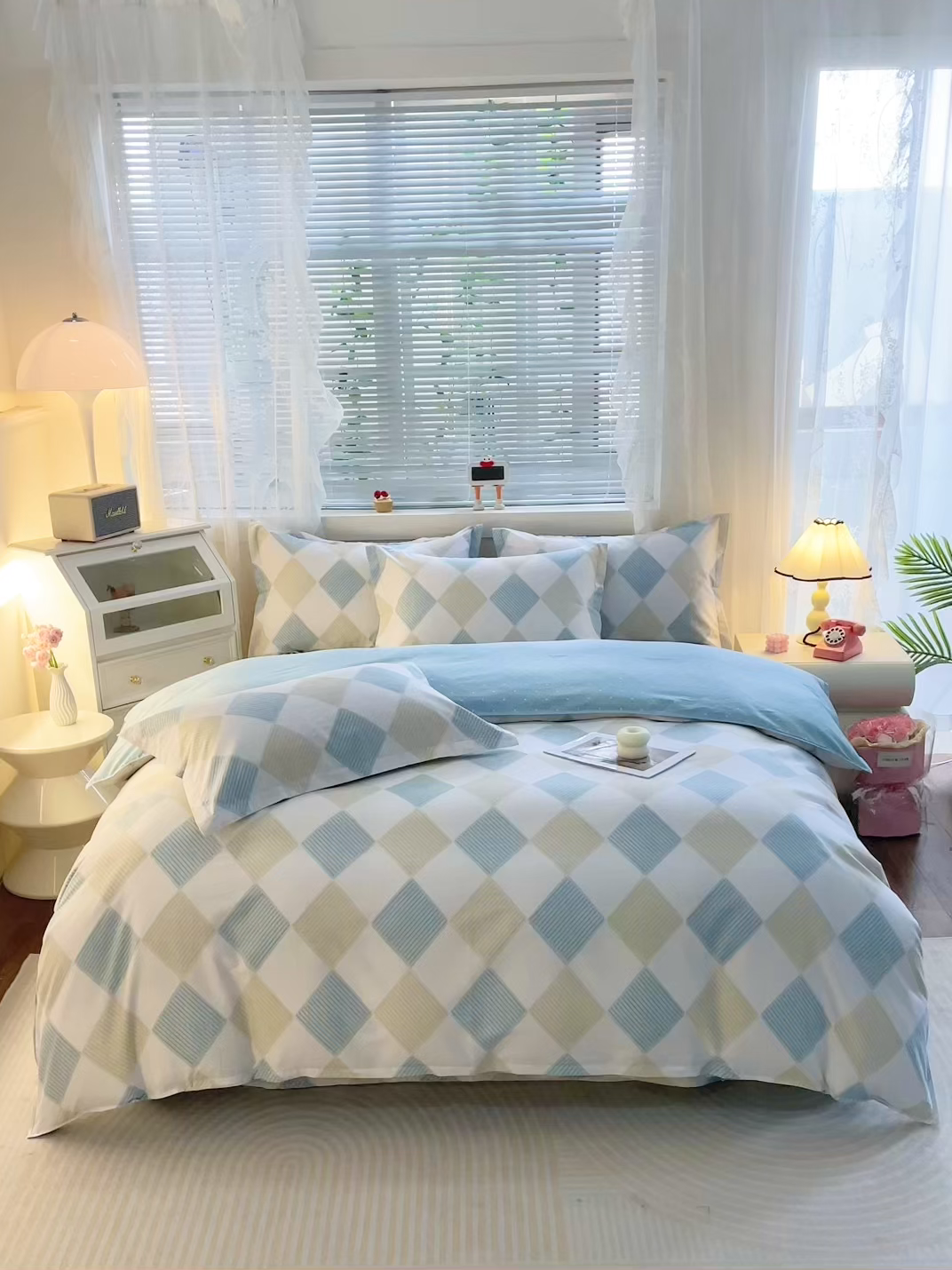 91家纺网 家纺一手货源 找家纺 馨雅家纺 2026新款简欧纯棉印花多规格四件套 瑞吉斯-兰