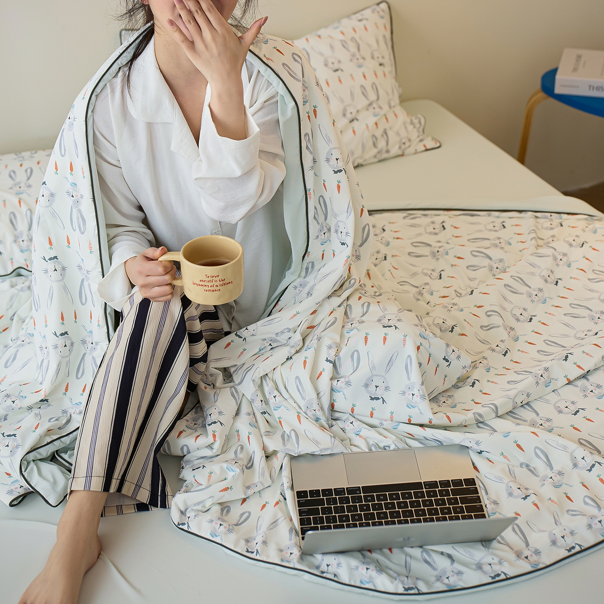 91家纺网 家纺一手货源 找家纺 丽笙被芯 2026新款凉感印花夏被夏凉被空调被 艾米