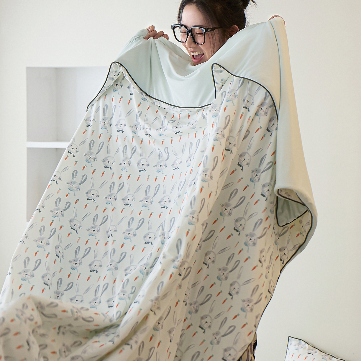 91家纺网 家纺一手货源 找家纺 丽笙被芯 2026新款凉感印花夏被夏凉被空调被 艾米