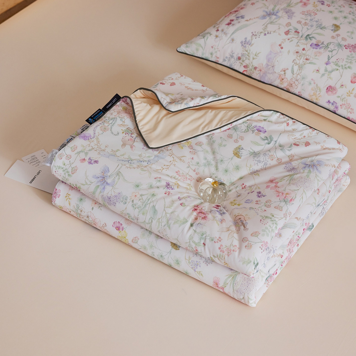 丽笙被芯 2026新款凉感印花夏被夏凉被空调被 春野小兔-粉