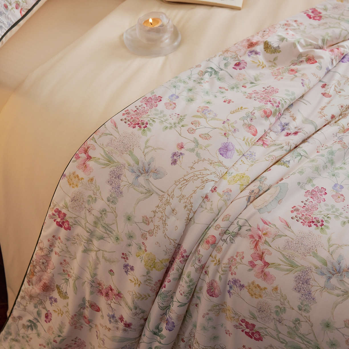 91家纺网 家纺一手货源 找家纺 丽笙被芯 2026新款凉感印花夏被夏凉被空调被 春野小兔-粉