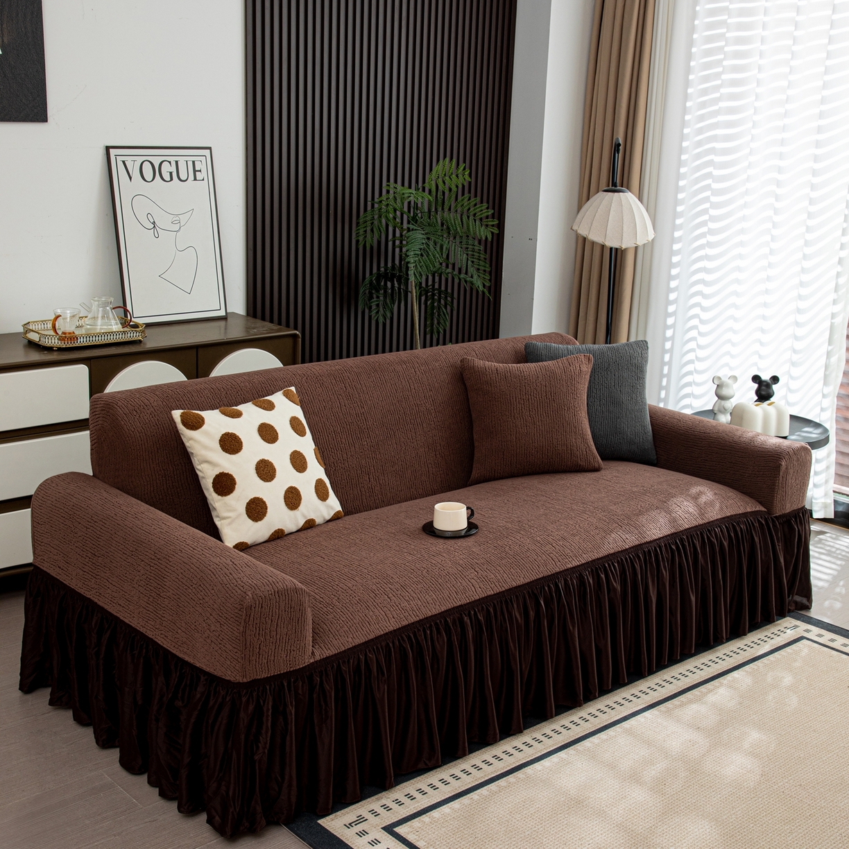 91家纺网 家纺一手货源 找家纺 （总）沐沐家纺 2026新款酥阳裙边沙发套