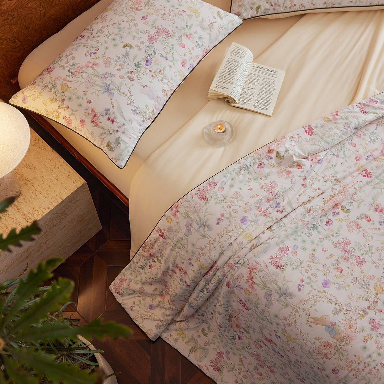 91家纺网 家纺一手货源 找家纺 丽笙被芯 2026新款凉感印花夏被夏凉被空调被 春野小兔-粉