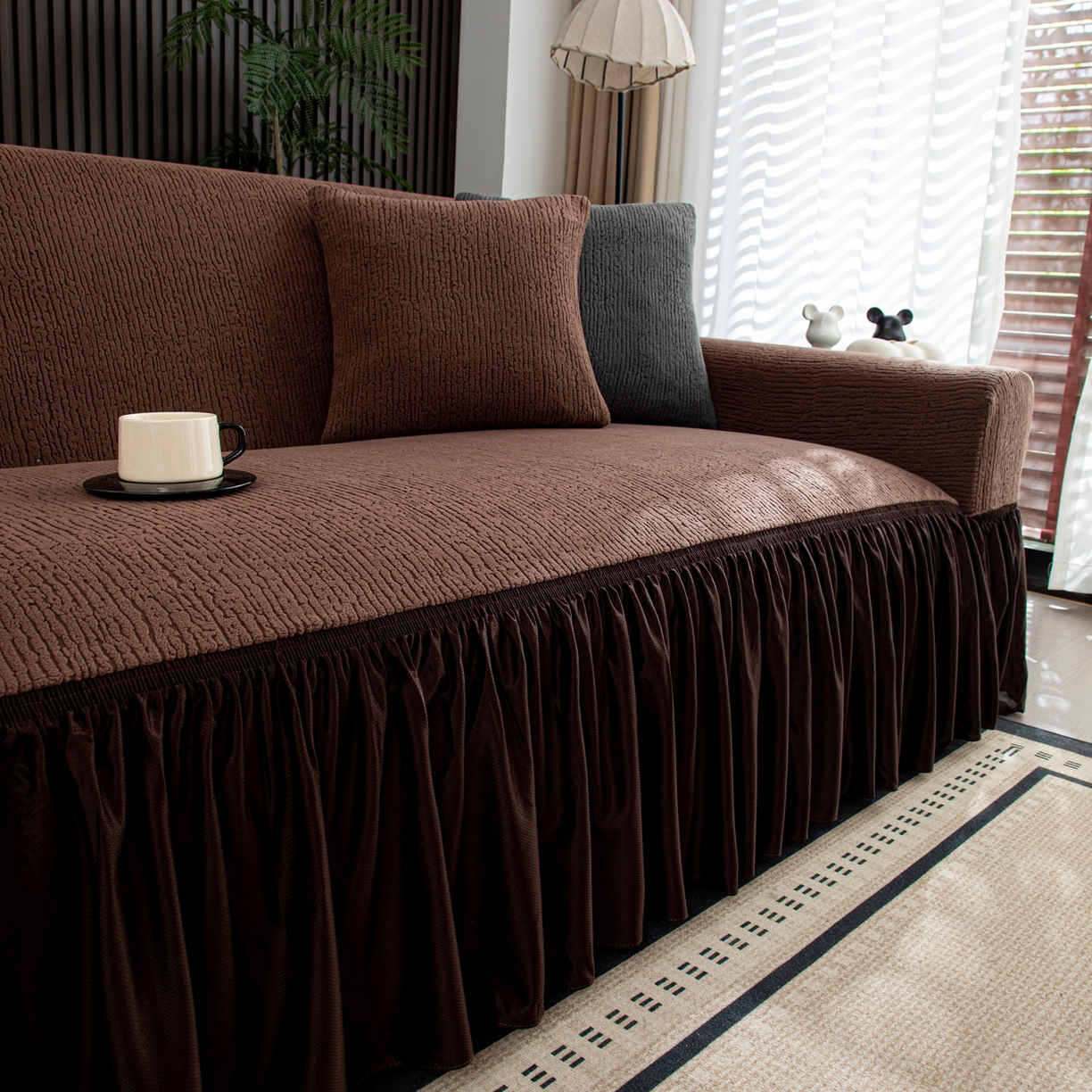 91家纺网 家纺一手货源 找家纺 （总）沐沐家纺 2026新款酥阳裙边沙发套