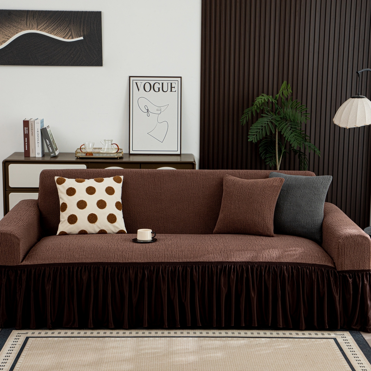 91家纺网 家纺一手货源 找家纺 （总）沐沐家纺 2026新款酥阳裙边沙发套