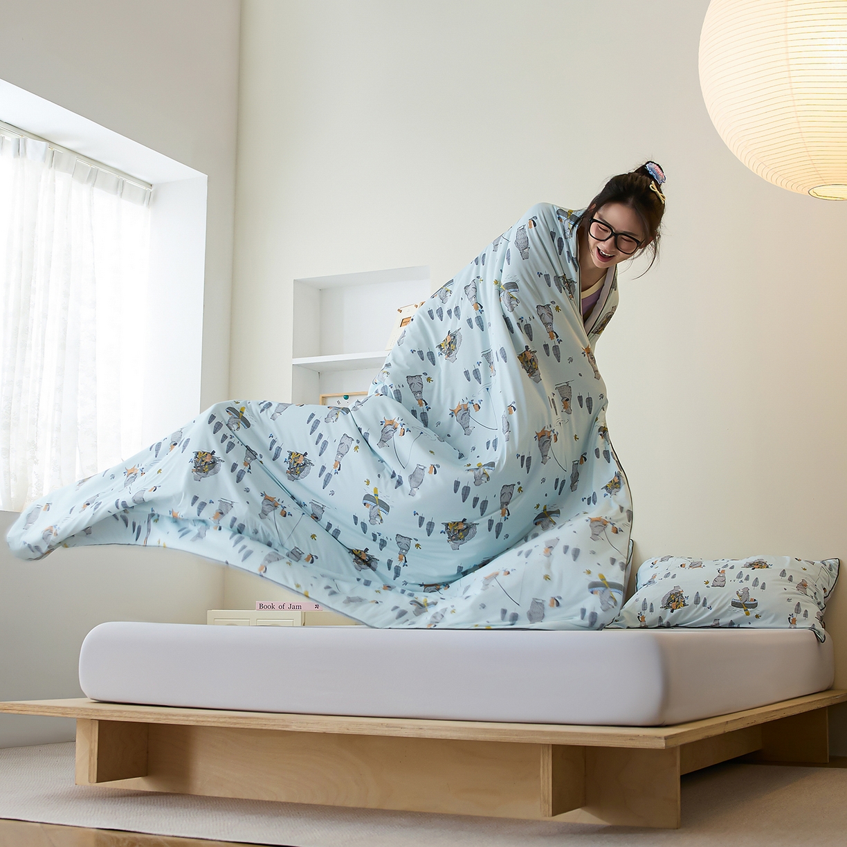 91家纺网 家纺一手货源 找家纺 丽笙被芯 2026新款凉感印花夏被夏凉被空调被 乐多