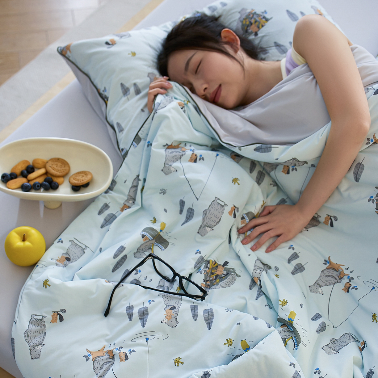 91家纺网 家纺一手货源 找家纺 丽笙被芯 2026新款凉感印花夏被夏凉被空调被 乐多