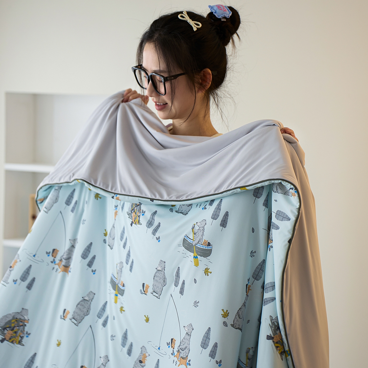 91家纺网 家纺一手货源 找家纺 丽笙被芯 2026新款凉感印花夏被夏凉被空调被 乐多