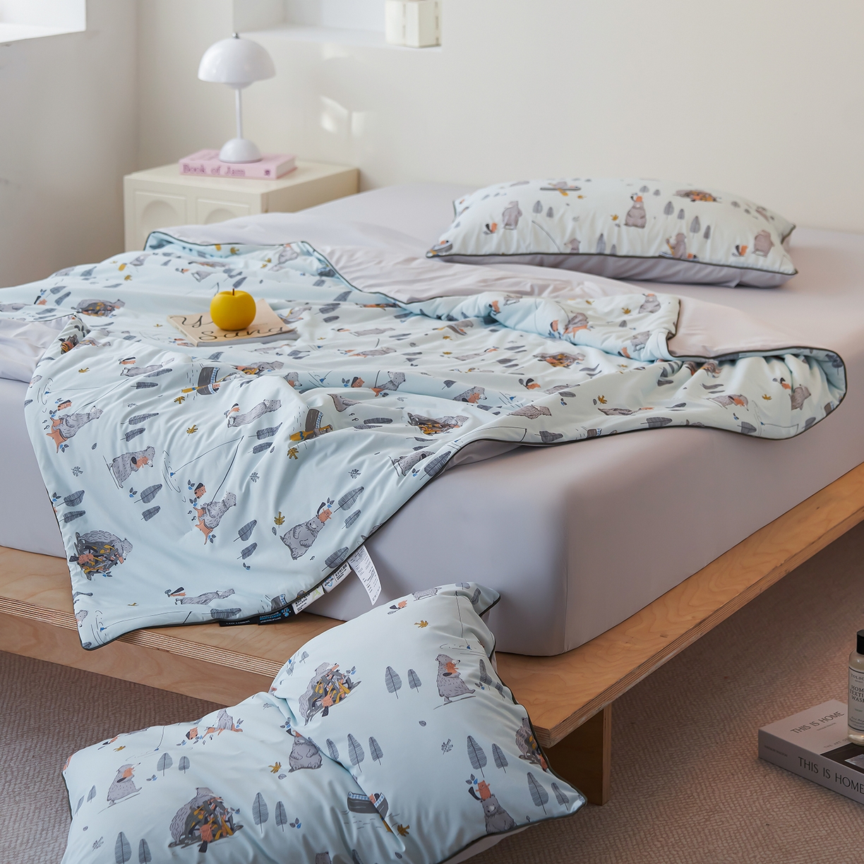 91家纺网 家纺一手货源 找家纺 丽笙被芯 2026新款凉感印花夏被夏凉被空调被 乐多