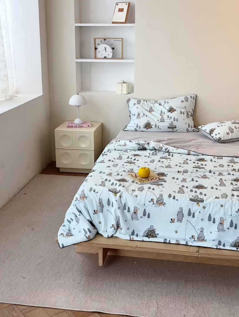 91家纺网 家纺一手货源 找家纺 丽笙被芯 2026新款凉感印花夏被夏凉被空调被 乐多