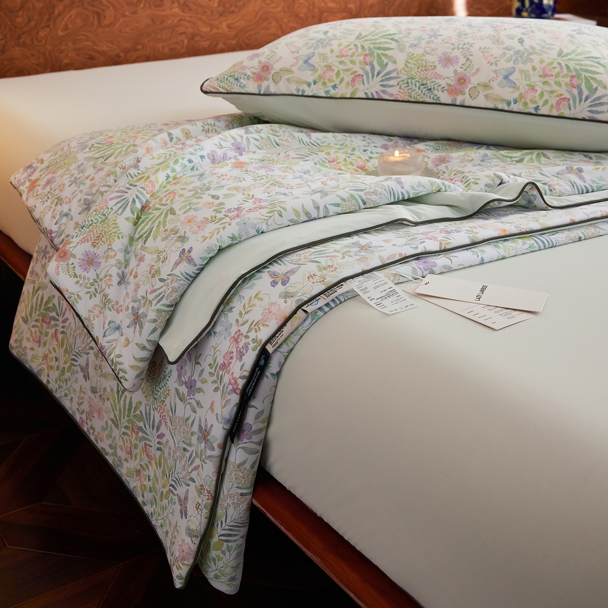 91家纺网 家纺一手货源 找家纺 丽笙被芯 2026新款凉感印花夏被夏凉被空调被 山野-绿