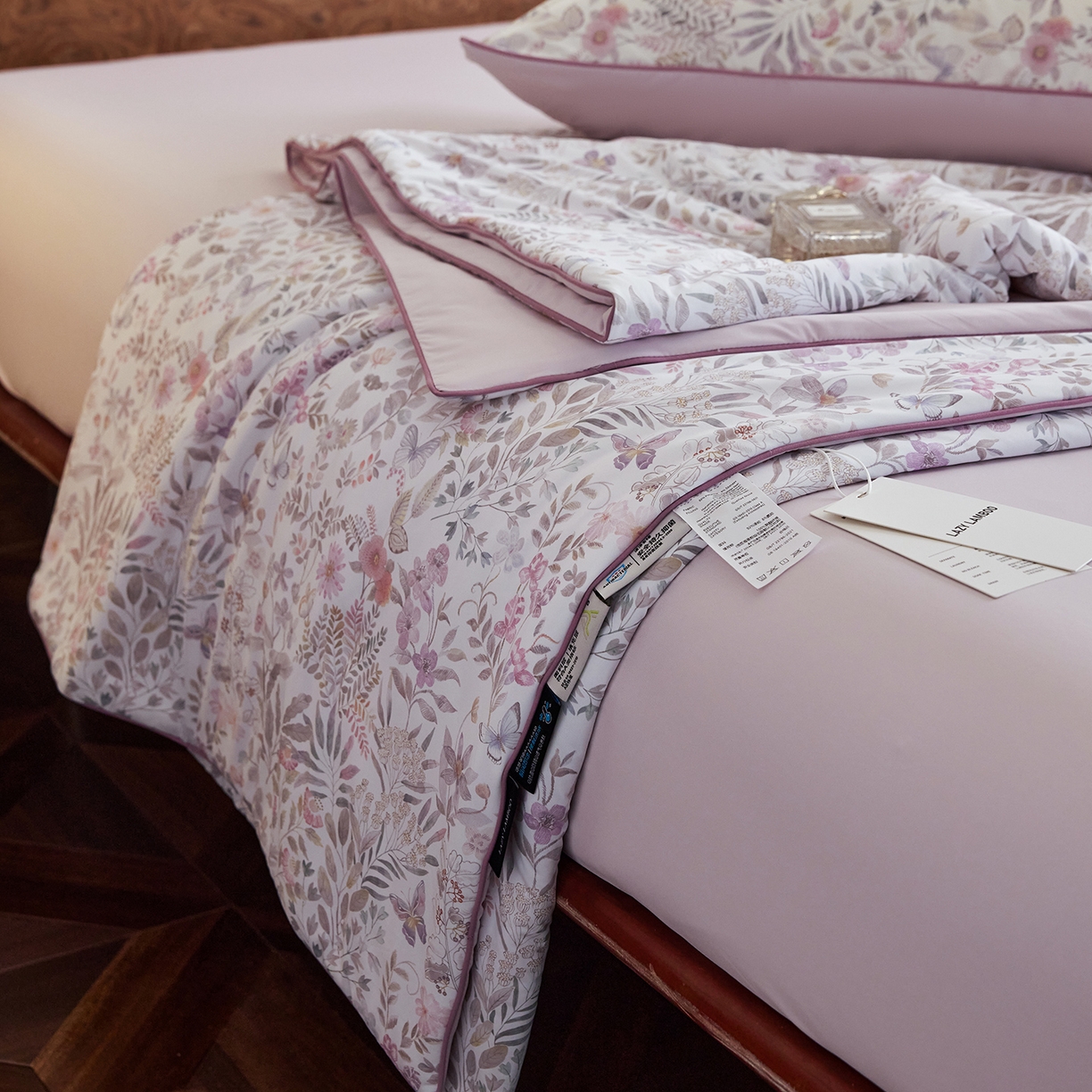 91家纺网 家纺一手货源 找家纺 丽笙被芯 2026新款凉感印花夏被夏凉被空调被 山野-紫