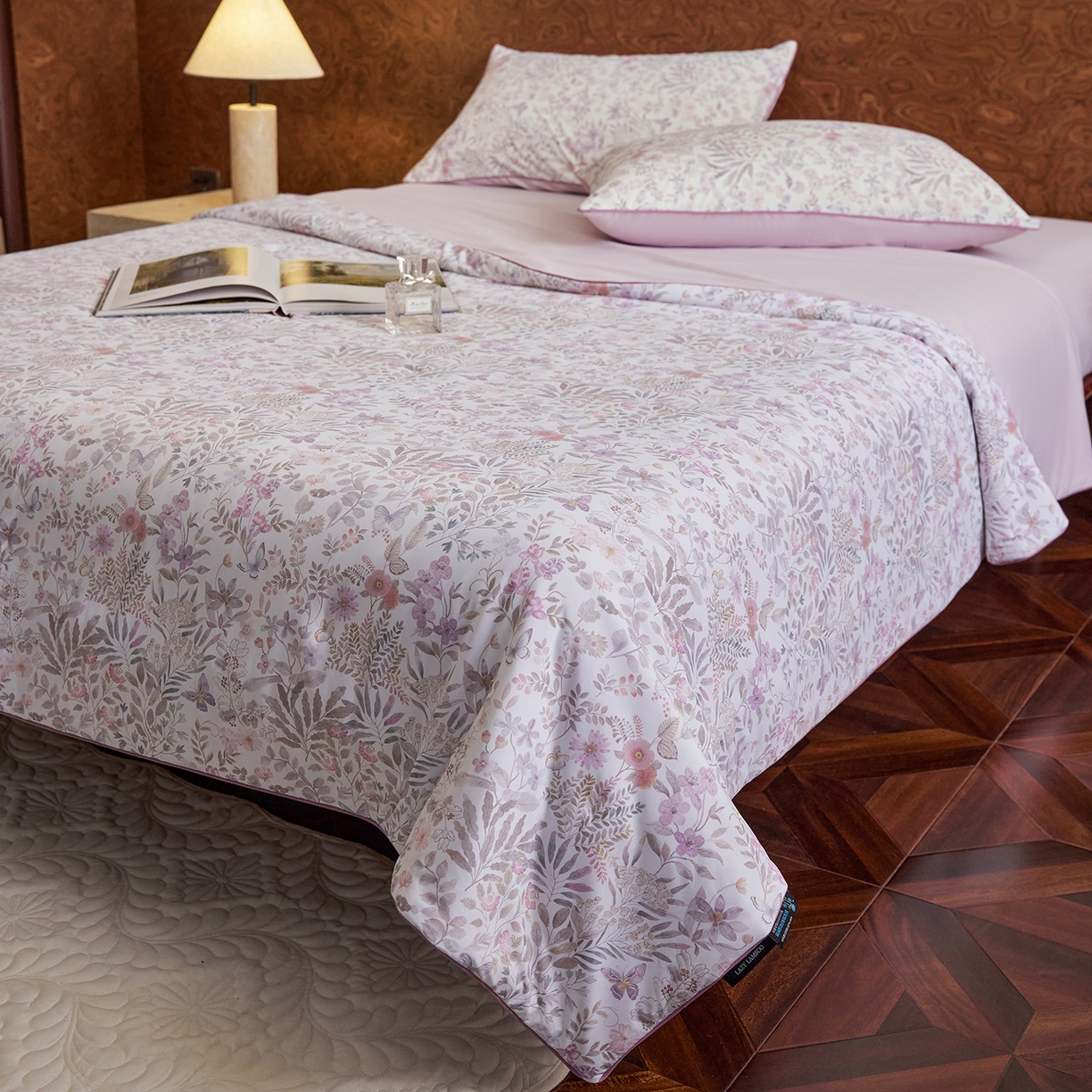 91家纺网 家纺一手货源 找家纺 丽笙被芯 2026新款凉感印花夏被夏凉被空调被 山野-紫