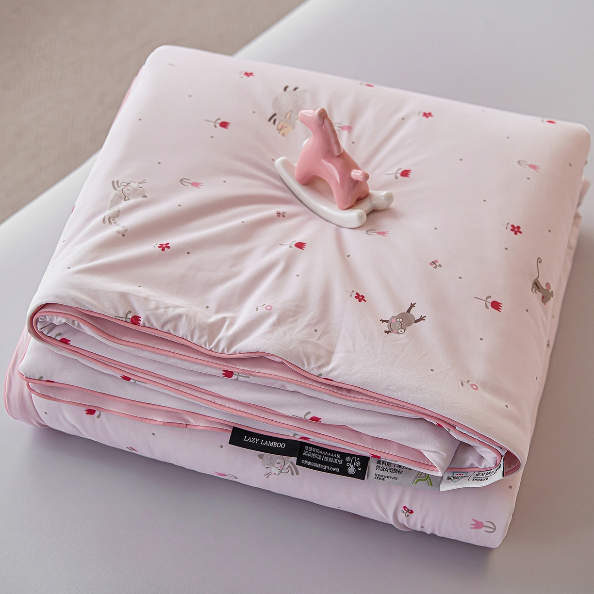 丽笙被芯 2026新款凉感印花夏被夏凉被空调被 甜茶