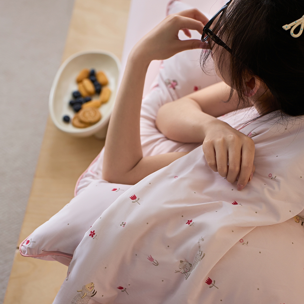 91家纺网 家纺一手货源 找家纺 丽笙被芯 2026新款凉感印花夏被夏凉被空调被 甜茶