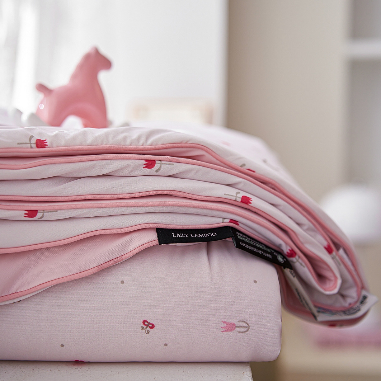 91家纺网 家纺一手货源 找家纺 丽笙被芯 2026新款凉感印花夏被夏凉被空调被 甜茶