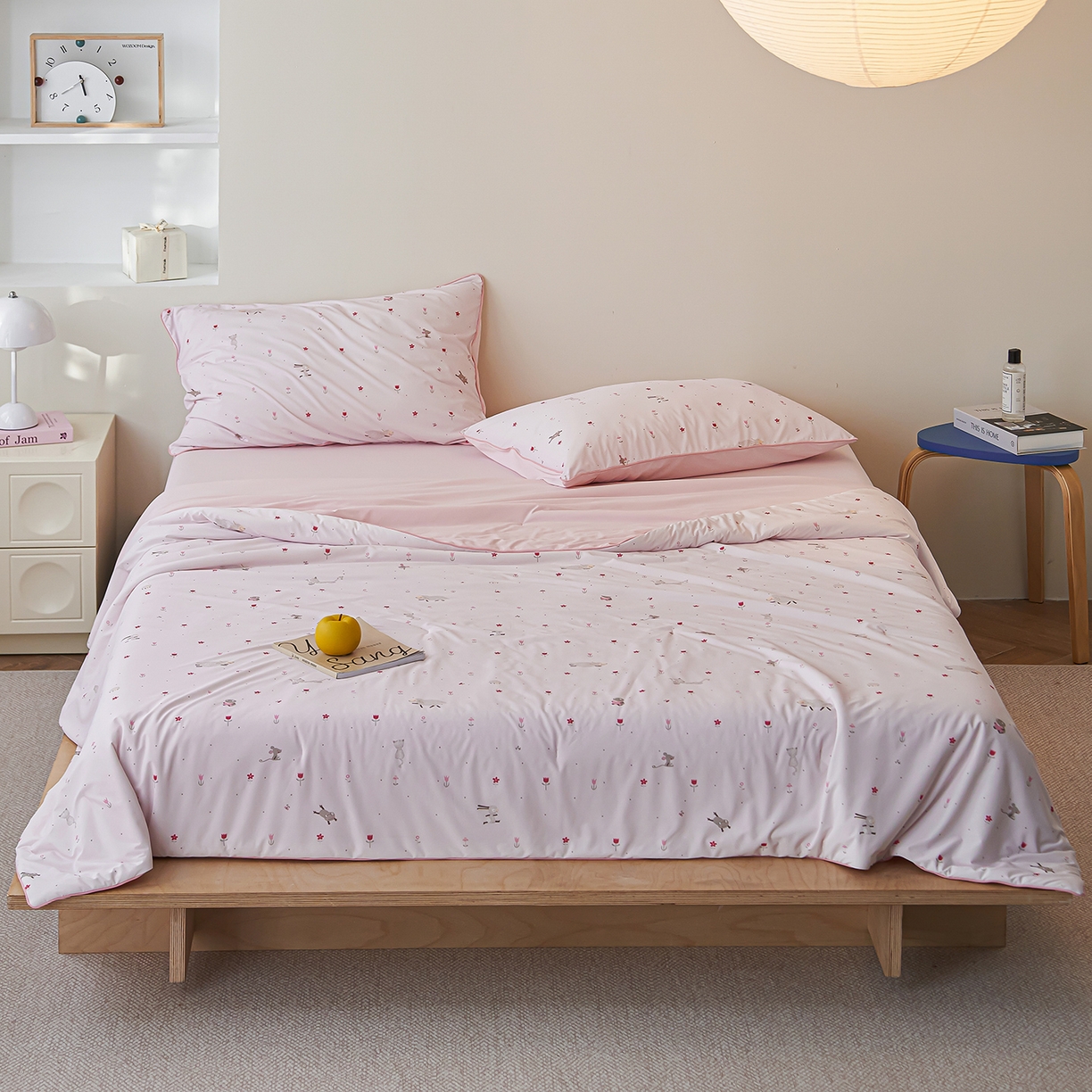 91家纺网 家纺一手货源 找家纺 丽笙被芯 2026新款凉感印花夏被夏凉被空调被 甜茶