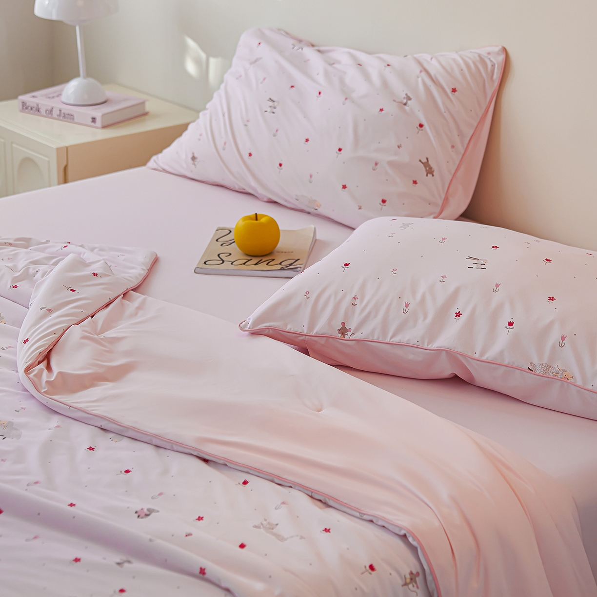 91家纺网 家纺一手货源 找家纺 丽笙被芯 2026新款凉感印花夏被夏凉被空调被 甜茶