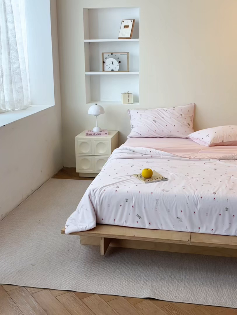 91家纺网 家纺一手货源 找家纺 丽笙被芯 2026新款凉感印花夏被夏凉被空调被 甜茶