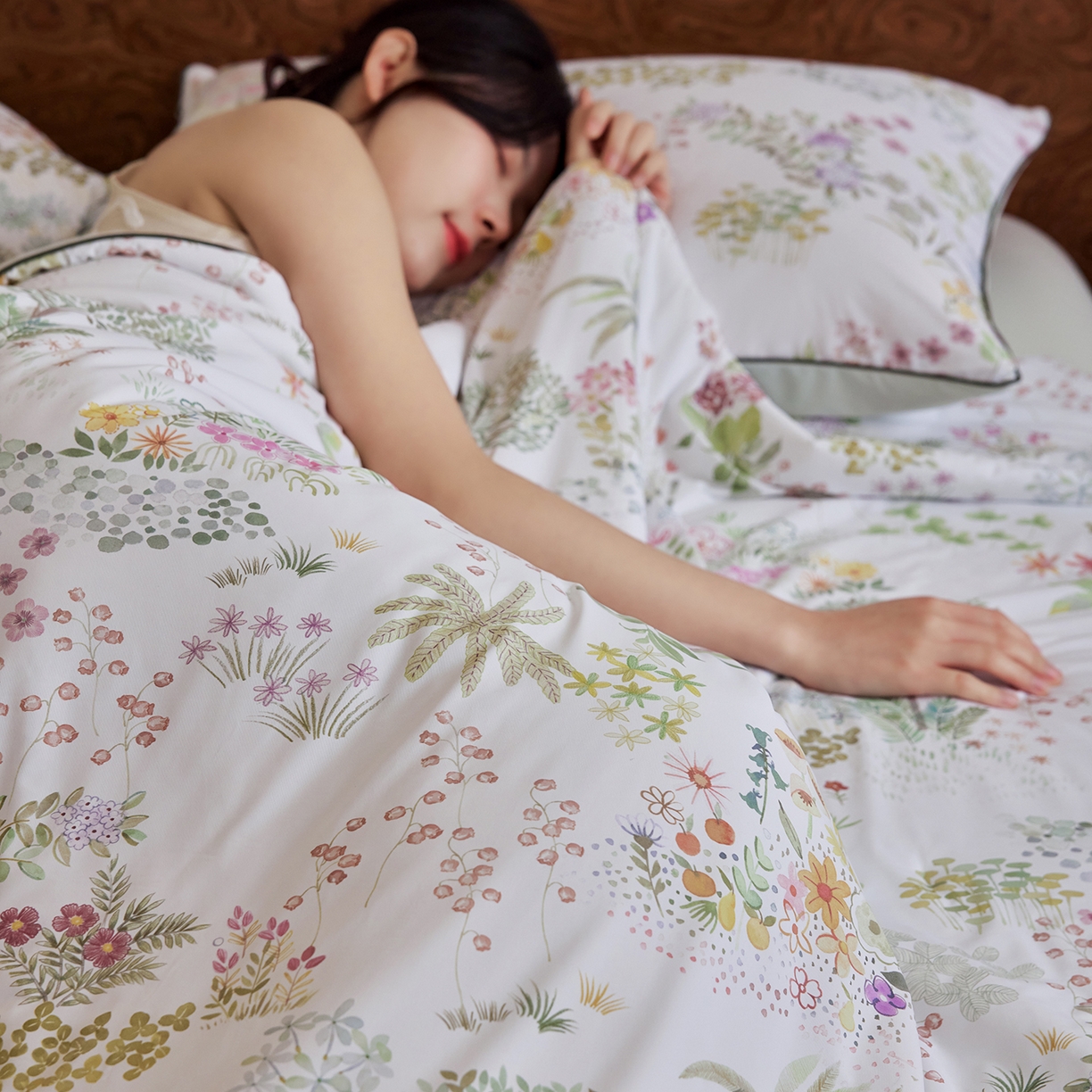 91家纺网 家纺一手货源 找家纺 丽笙被芯 2026新款凉感印花夏被夏凉被空调被 无尽夏