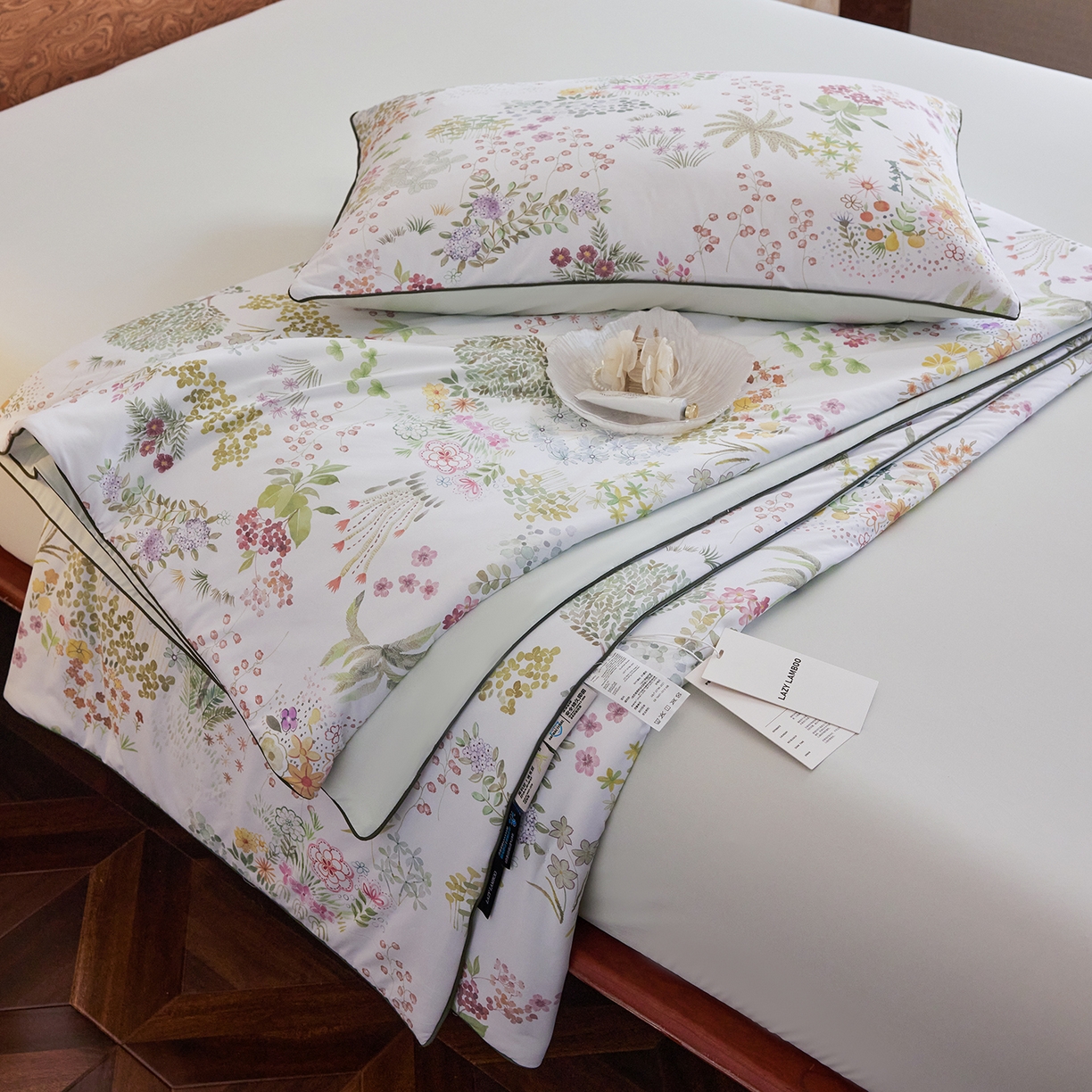 91家纺网 家纺一手货源 找家纺 丽笙被芯 2026新款凉感印花夏被夏凉被空调被 无尽夏