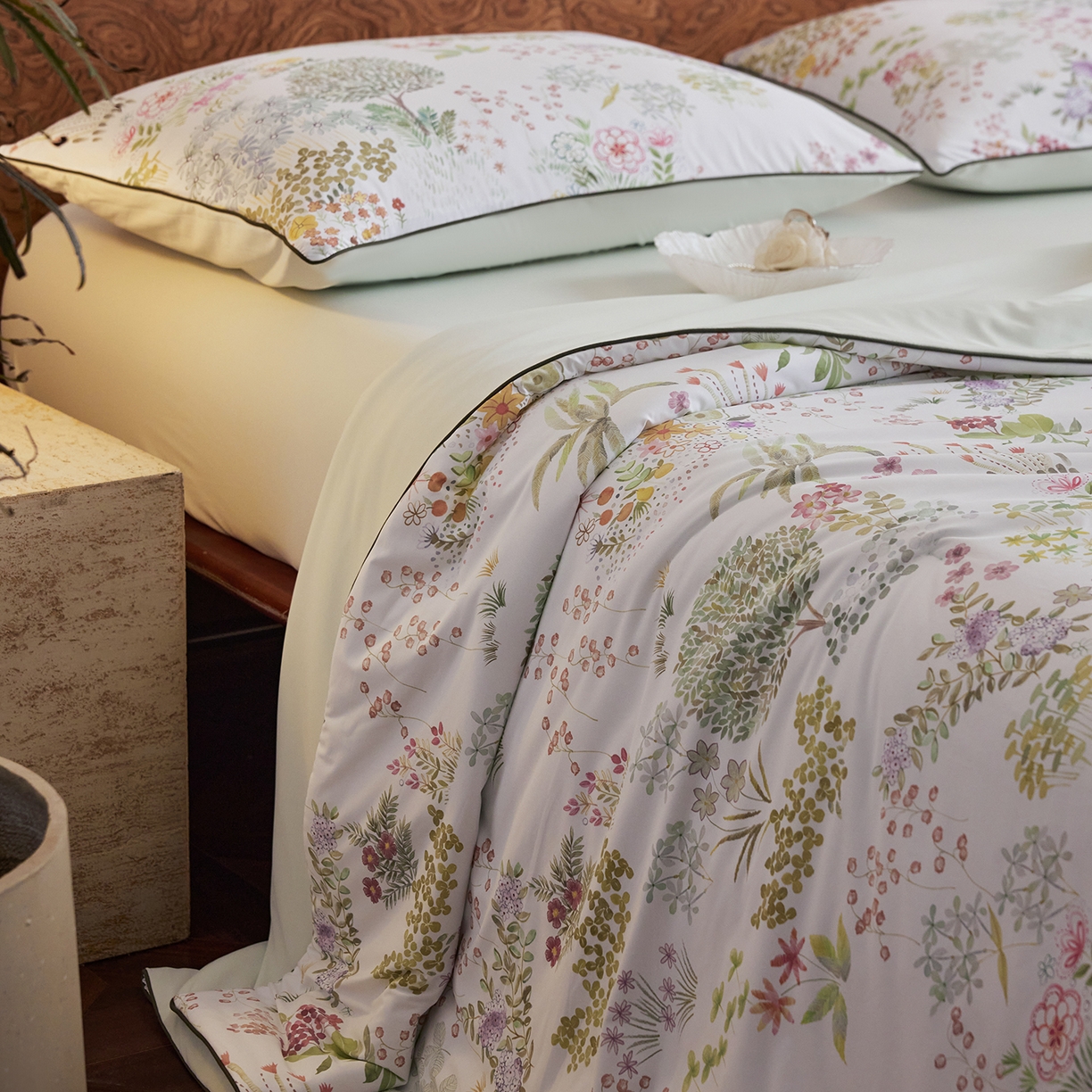 91家纺网 家纺一手货源 找家纺 丽笙被芯 2026新款凉感印花夏被夏凉被空调被 无尽夏