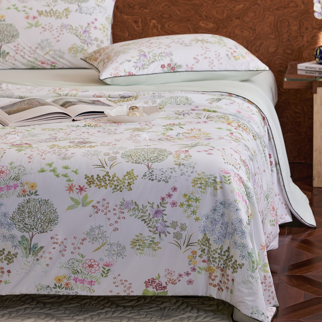 91家纺网 家纺一手货源 找家纺 丽笙被芯 2026新款凉感印花夏被夏凉被空调被 无尽夏