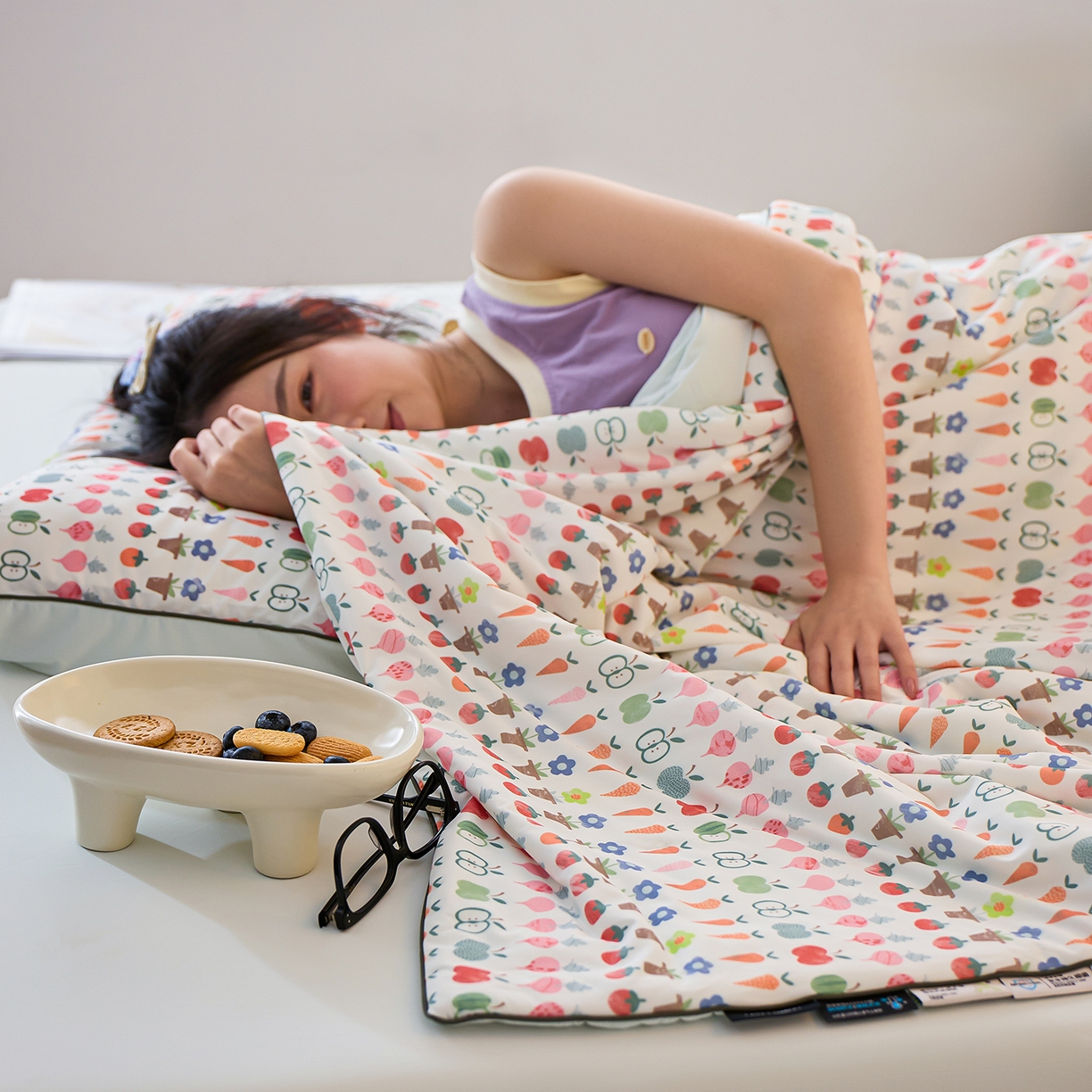 91家纺网 家纺一手货源 找家纺 丽笙被芯 2026新款凉感印花夏被夏凉被空调被 西米