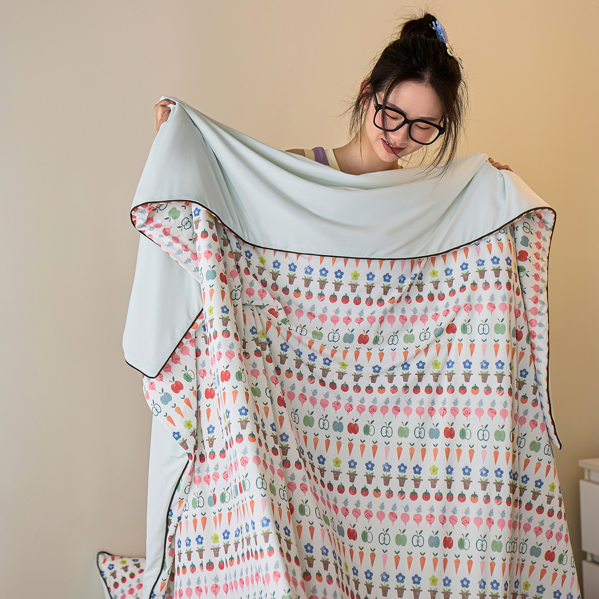 91家纺网 家纺一手货源 找家纺 丽笙被芯 2026新款凉感印花夏被夏凉被空调被 西米