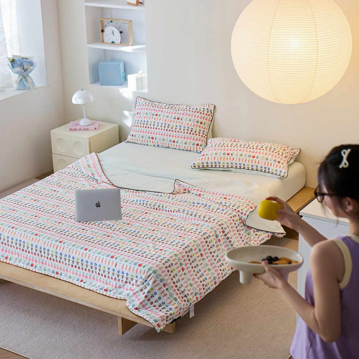 91家纺网 家纺一手货源 找家纺 丽笙被芯 2026新款凉感印花夏被夏凉被空调被 西米